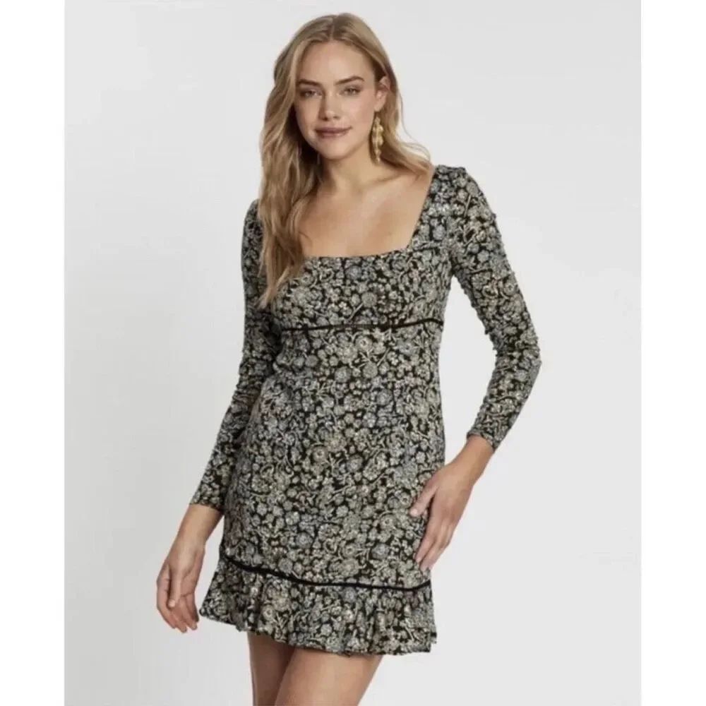 ✨Free People Boheme Long Sleeve Mini Sz 10 Dress✨